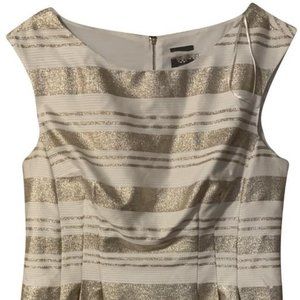 Vince Camuto - White and Gold Cocktail Dress